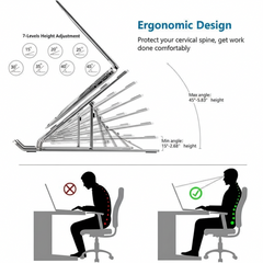 Home Foldable Height Adjustable Laptop Stand (1 Pc)