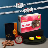 silver rakhi combo