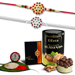 FLower Design Rakhi Sets for Brother Set of 2 (K2_501+A36_CA)