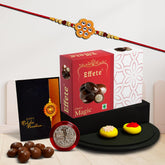 Rakhi (K1_531_EM32) & Chocolate Magic 32gm| Rakhi for brother with gift | handmade rakhi |rakhi combo for brother | stylish rakhi for brother | Set of 1 Rakhi |