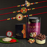 Rakhi For Brother Set Of 3 with Silver Color Pooja Coin, Rakhi With Greeting Card, Rakhi For Brother And Bhabhi, Rakhi With Chocolate, Rakhi With Gift For Brother, Rakhi For Kids, Rakhi Set, Rakhi Combo, Rakhi With Sweets (K3_298+299+304_AS)