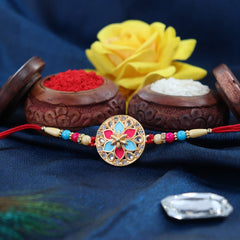 (K2_429+430_AS) Rakhi Combo with Assorted Chocolate Dryfruits 96gm | stylish rakhi for brother | Rakhi & Chocolate for brother | rakhi brother | rakhi with gift | handmade rakhi | Set of 2