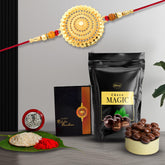Rakhi For Brother Set Of 1 with Choco Magic, Pooja Coin with Greating Card,Rakhi For Kids, Rakhi With Sweets (K1_402_SM)