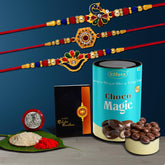 Rakhi For Brother Set Of 1 with Silver Color Pooja Coin, Rakhi With Greeting Card, Rakhi For Brother And Bhabhi, Rakhi With Chocolate, Rakhi With Gift For Brother, Rakhi For Kids, Rakhi Set, Rakhi Combo, Rakhi With Sweets (K3_313+314+315_CM)