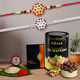 FLower Design Rakhi Sets for Brother Set of 2 (K2_501+A36_CA)