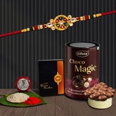 Rakhi (K1_551_EM) & Chocolate Magic | Rakhi Combo with card and chocolate | chocolates gift | Rakhi & Chocolate for brother | rakhi with gift | Set of 1 Rakhi