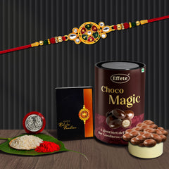 Rakhi (K1_551_EM) & Chocolate Magic | Rakhi Combo with card and chocolate | chocolates gift | Rakhi & Chocolate for brother | rakhi with gift | Set of 1 Rakhi