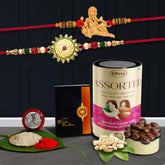 Rakhi (K2_264+355_CRM96) & Chocolate Emperor (CRM) | Rakhi Combo with card and chocolate | chocolates gift | Rakhi & Chocolate for brother | rakhi with gift | Set of 2 Rakhi