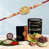 Rakhi For Brother Set Of 1 With Assorted Chocolate Dryfruits 96gm, Rakhi For Brother And Bhabhi, Rakhi With Chocolate, Rakhi With Gift For Brother, Rakhi For Kids, Rakhi Set, Rakhi Combo, Rakhi With Sweets (K1_909_AS)