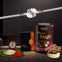 Rakhi (K1_A45_EM) & Chocolate Magic | Rakhi Combo with card and chocolate | chocolates gift | Rakhi & Chocolate for brother | rakhi with gift | Set of 1 Rakhi