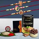 Rakhi For Brother Set Of 1 with Silver Color Pooja Coin, Rakhi With Greeting Card, Rakhi For Kids, Brother & Bhabhi, Rakhi With Chocolate, Sweets, Rakhi Gift, Rakhi Combo (K3_257+258+259_AS)