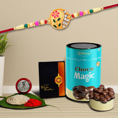 Rakhi (K1_507_CM) & Chocolate Magic | Rakhi for brother with gift | Fancy Rakhis for men stylish |rakhi combo for brother | Set of 1 Rakhi | Chocolate|