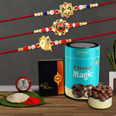 Rakhi For Brother Set Of 1 with Silver Color Pooja Coin, Rakhi With Greeting Card, Rakhi For Brother And Bhabhi, Rakhi With Chocolate, Rakhi With Gift For Brother, Rakhi For Kids, Rakhi Set, Rakhi Combo, Rakhi With Sweets (K3_13+14+15_CM)