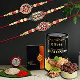 Rakhi For Brother Set Of 1 with Silver Color Pooja Coin, Rakhi With Greeting Card, Rakhi For Kids, Brother & Bhabhi, Rakhi With Chocolate, Sweets, Rakhi Gift, Rakhi Combo (K3_421+422+424_AS)