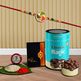 Rakhi (K1_546_CM) & Chocolate Magic, Rakhi & Chocolate for brother, Rakhi with chocolate, rakhi with gift, Rakhi Combo, Set of 1 Rakhi, Chocolate
