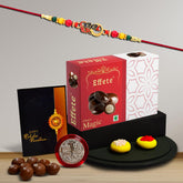 (K1_406_EM32) Rakhi Combo & Chocolate Magic 32gm| Rakhi & Chocolate for brother | Fancy Rakhis for men stylish | rakhi with gift | Rakhi Combo | Set of 1 | Chocolate