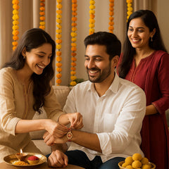 Rakhi Set With Ganesh And Floral Designs Pack Of 5 Designer Rakhis For Brothers Best Combo For Brothers Attractive Set Of 5 - Perfect For Siblings
