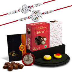(K2_A8+A13_EM32) Rakhi Combo with Chocolate Magic 32gm, Rakhi & Chocolate for brother, Rakhi with chocolate, rakhi with gift, Rakhi Combo, Set of 2 Rakhi, Chocolate