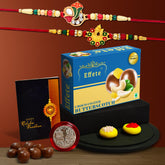 Rakhi (K2_263+266_BS32) & Chocolate Butter Scotch 32gm, Rakhi for brother with gift, Rakhi with chocolate, rakhi combo for brother, Set of 2 Rakhi, Chocolate