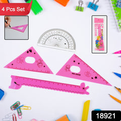 Cute Cartoon Giraffe Ruler / Scale Meter Ruler / Triangle Ruler (4 Pc Set)