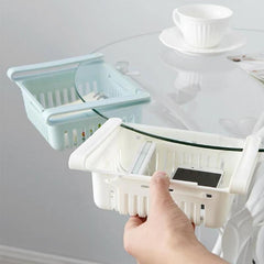 2336A EXPANDABLE ADJUSTABLE MULTIPURPOSE FRIDGE STORAGE BASKET ( 2 pc ) DeoDap