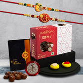 Rakhi (K2_277+282_EM32) & Chocolate Magic 32gm | Rakhi Combo with card and chocolate | chocolates gift | Rakhi & Chocolate for brother | rakhi with gift | Set of 2 Rakhi