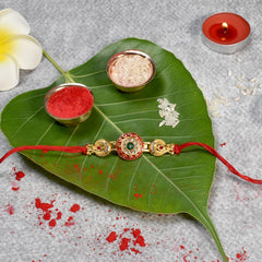 Rakhi For Brother Set Of 2 With Chocolate Magic 96gm, Pooja Coin with Greating Card, Rakhi With Chocolate, Rakhi With Gift For Brother, Rakhi For Kids, Rakhi With Sweets (K2_516+517_EM)