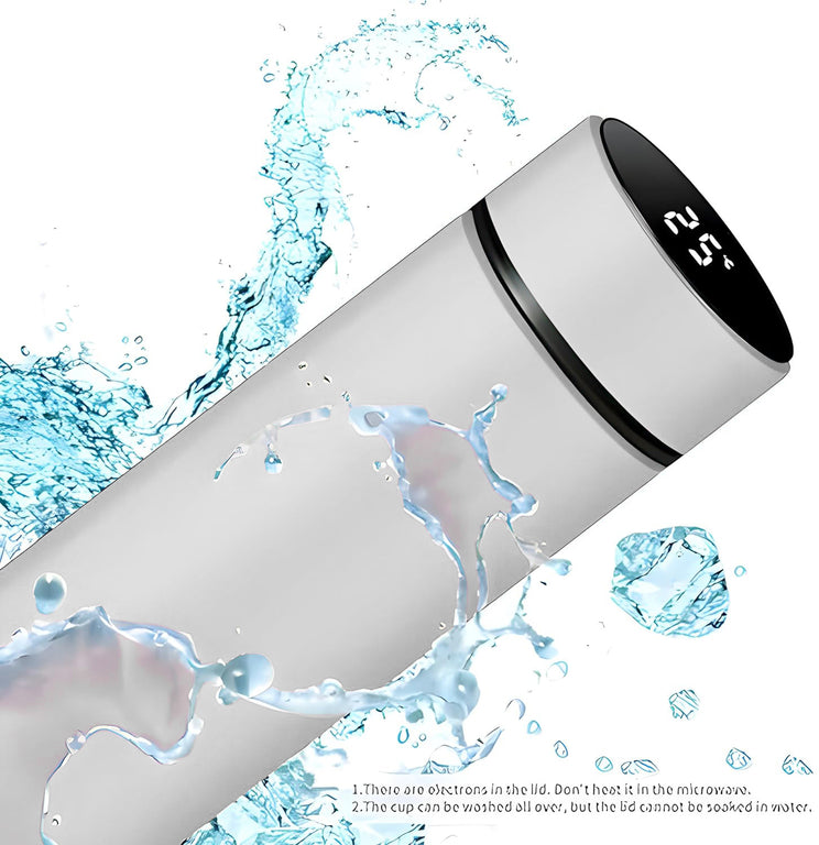 0726 Customized/Personalized Stainless Steel Smart Water Bottle with Smart LCD Temperature Touch Screen | Gifting Custom Name Water Bottle | Gifts for Boyfriend/Girlfriend/Employee | 500ML