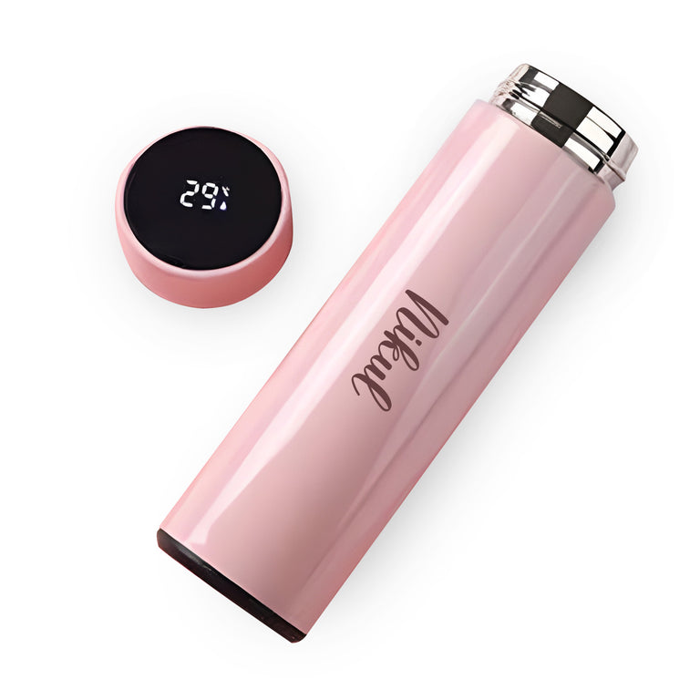 0726 Customized/Personalized Stainless Steel Smart Water Bottle with Smart LCD Temperature Touch Screen | Gifting Custom Name Water Bottle | Gifts for Boyfriend/Girlfriend/Employee | 500ML