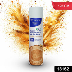 Fresh Air Freshener Spray, Sandalwood Fragrance | Long Lasting Fragrance for Home & Office (Mix Fragrance / 125 Gm)