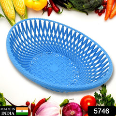 Oval Shape Multipurpose Storage Plastic Basket / Tray for Home, Hotel, Restaurant, Baskets for Fruits and Vegetables, Fruits & Vegetables Storage Basket