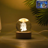 3D Crystal Ball lamps for Bedroom 3D Lamps for Home Decoration 3D Crystal Ball Night Light Gifts for Women Gifts for Men Room Decor Items for Bedroom for Friend and Family (1 Pc)