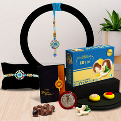 Flower Design With Diamond With Effete Butterscotch Chocolate 32Gm ,Silver Color Pooja Coin, Roli Chawal & Greeting Card