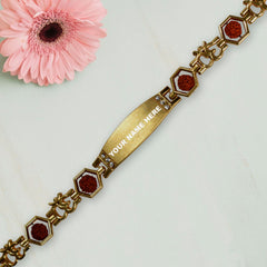 Om And Rudraksh Personalized Bracelet