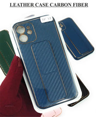 Samsung's Premium leather Carbon Fiber Hard Case & Covers Hard Case | Mobile Phone Cover | Back Case Cover Bumper Protection | Shockproof Protective Phone Case | Full Camera Protection
