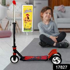 Basic Kids Ride On Leg Push Scooter for Boys and Girls (4 - 8 Years Old Kids) Foldable Scooter Cycle with Height Adjustment for Boys and Girls Multicolor (1 Pc / 2 & 3 Wheel)