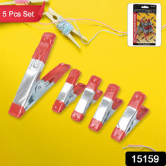 Metal Spring Clamps, Heavy Duty Spring Metal Clips Clamp (5 Pcs Set)