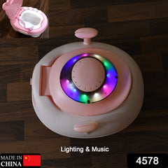 4578 BABY PORTABLE LIGHTING & MUSIC TOILET, BABY POTTY TRAINING SEAT BABY POTTY CHAIR FOR TODDLER BOYS GIRLS POTTY SEAT FOR 1+ YEAR CHILD