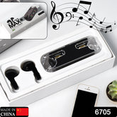 6705 Earphones, with touch control, Black Bluetooth M12 Max Wireless Technology Stereo Sound made with High-end Material DeoDap