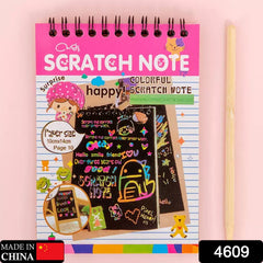 4609 Crafts Rainbow Art Scratch Paper Book Sheets 10 Page ( Pack of 1 ) DeoDap