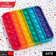 4478 Square Popit Toy Special Needs Silicone Stress Relief Toy For Kids & Adult All Use Toy DeoDap