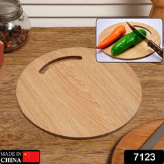7123 Wooden Round Chopping Board For Chopping Fruit & Vegetable DeoDap