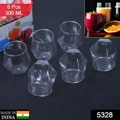 5328 Premium Transparent Pilsner Glasses | Beer Juice Mocktail Lassi Glasses for Better Head Retention, Aroma and Flavor | Crystal Plastic Glass DeoDap