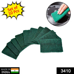 3410 Scrub Sponge Cleaning Pads Aqua Green 10PCS DeoDap