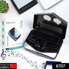 6707 M28 Earbuds Max Bluetooth Gaming Headset With Lighting Ear buds 5.1 Earbuds Black DeoDap