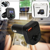 8533 CAR-X8 Bluetooth FM Transmitter Kit for Hands-Free Call Receiver / Music Player / Call Receiver / Fast Mobile Charger Ports for All Smartphones with 3.1A Quick Charge Dual USB Car Charger