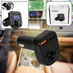 8533 CAR-X8 Bluetooth FM Transmitter Kit for Hands-Free Call Receiver / Music Player / Call Receiver / Fast Mobile Charger Ports for All Smartphones with 3.1A Quick Charge Dual USB Car Charger