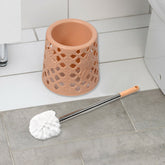 4691 Toilet Brushes/Toilet Holders Toilet Brush Set Toilet Cleaning Brush Household with Base Wash Toilet Brush No Dead Angle Cleaning Set Household Cleaning Tools DeoDap