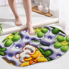 4598 Super Absorbent Floor Mat, Non Slip Bath Mat Easter Quick Dry Bath Mat Rug for Bathroom Bathtub fit Under Door