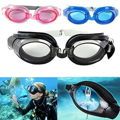 0399 Swimming Goggles With Ear And Nose Plug Adjustable Clear Vision Anti-Fog Waterproof DeoDap